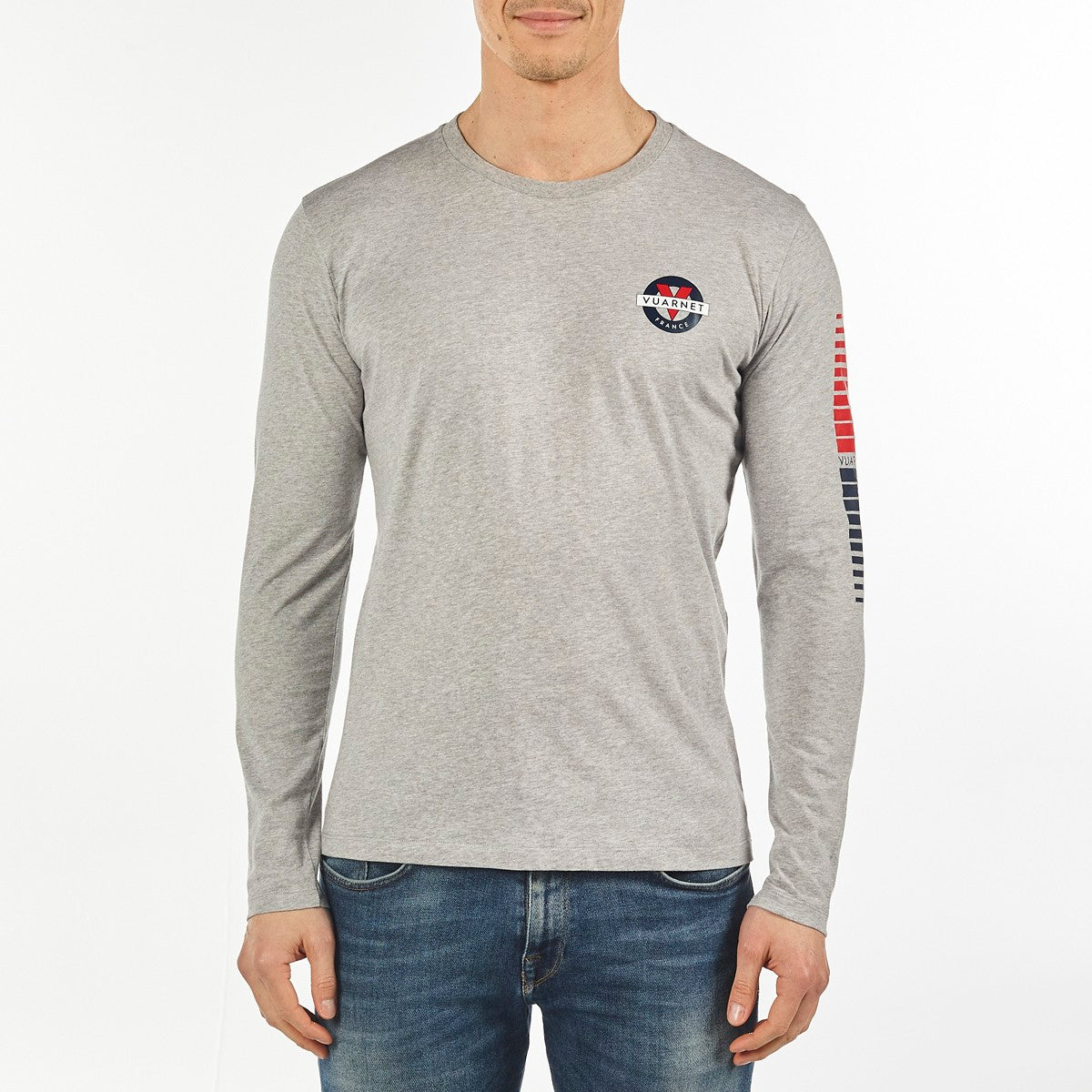 MEN'S LSL T-SHIRT VUARNET, 081 LT HTR GREY XXL  MENS  