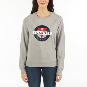 WOMEN'S SWEAT CREW NECK VUARNET, 081 LT HTR GREY XS  WOMENS  
